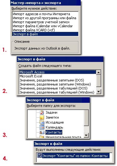 Как скопировать контакты из одного outlook в другой Как скопировать контакты из одного outlook в другой